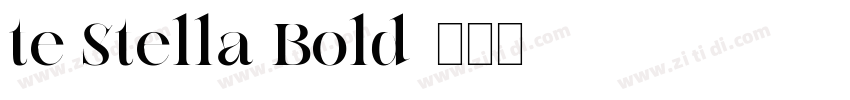 te Stella Bold字体转换